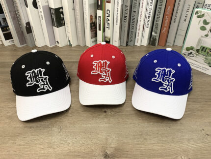 DM 9868# #AMIRI color-blocking baseball cap hard-top peaked cap color-blocking letter embroidery hat showing face small casual hat#
adjustable
Color: red black blue